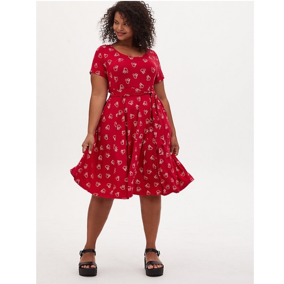 disney minnie mouse polka dot skater dress